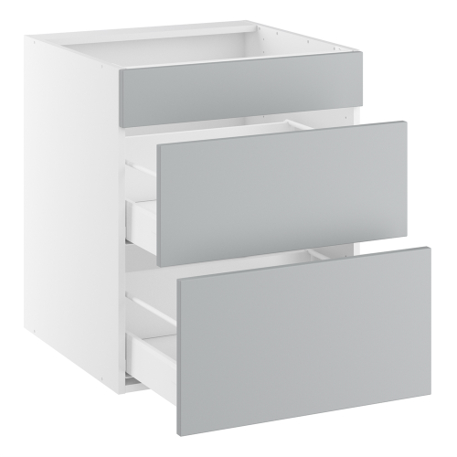 Korpus for platetopp m/2 skuffer og 1 blindfront, metallramme H:704 D:580 B:600