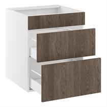 Kitchn Skab til kogeplade m/2 skuffer og 1 blændfront, metalsarg H:704 D:580 B:800