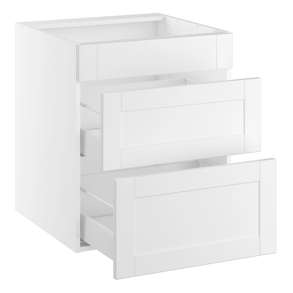 Korpus for platetopp m/2 skuffer og 1 blindfront, metallramme H:704 D:580 B:600
