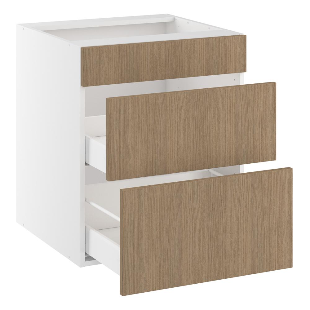 Vaskeskab, blændfront 124mm, 2 skuffer, skuffedybde 270 og 400mm. H:704 B:1000 D:580