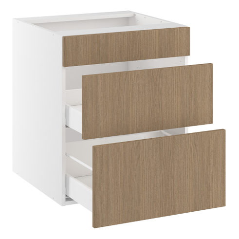 Vaskeskab, blændfront 124mm, 2 skuffer, skuffedybde 270 og 400mm. H:704 B:1000 D:580