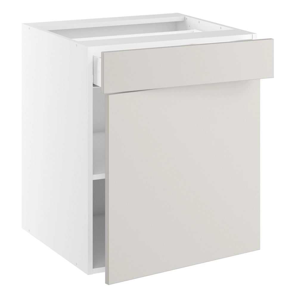 Underskab, 572mm låge, 1 skuffe, 1 hylde. H:704 B:400 D:580