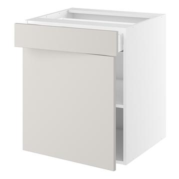 Underskab, 572mm låge, 1 skuffe, 1 hylde. H:704 B:400 D:580