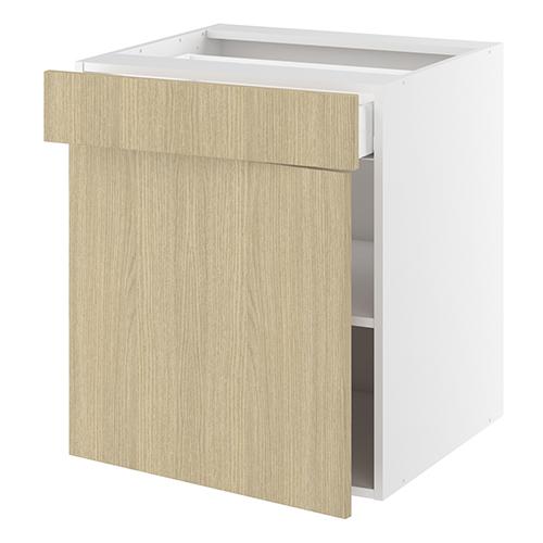 Underskab, 572mm låge, 1 skuffe, 1 hylde. H:704 B:500 D:580