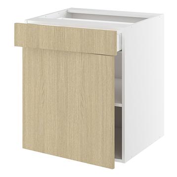 Underskab, 572mm låge, 1 skuffe, 1 hylde. H:704 B:400 D:580