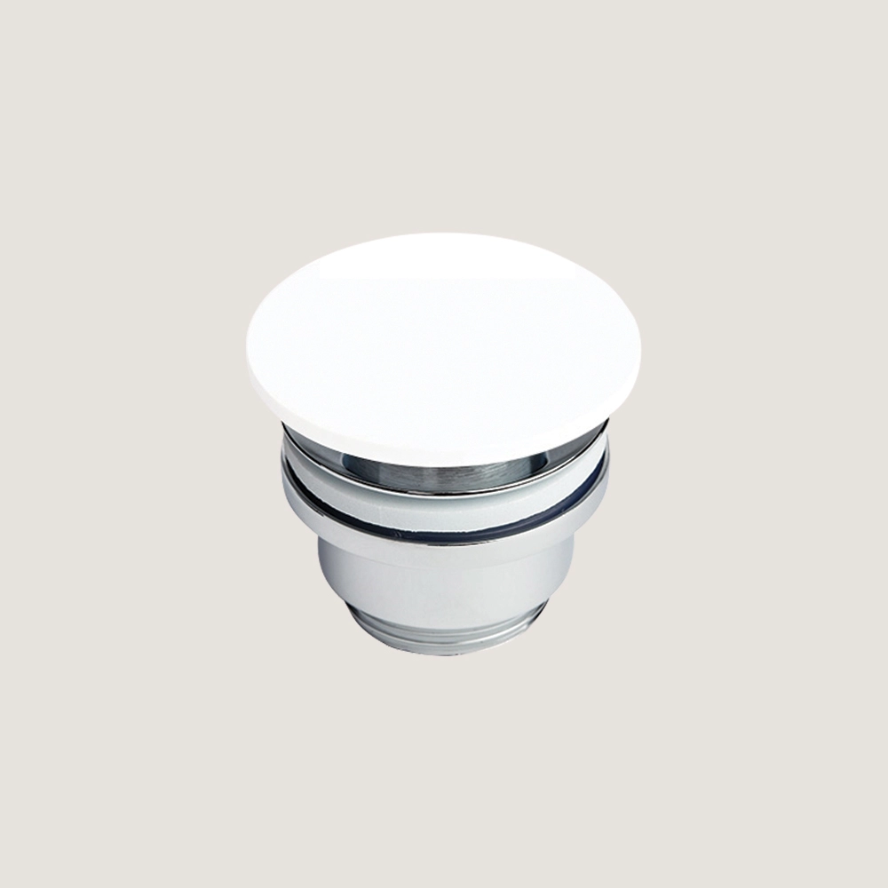 Bundventil for Solid Surface bordplate - farge Arctic White