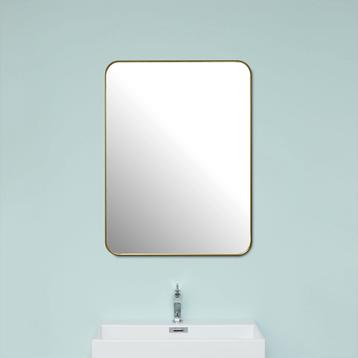 Spejl m. messing metalramme - 60x80cm / 120x80cm