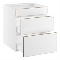 Underskab t/kogeplade, blændfront 124mm, 2 skuffer D:500. H:704 B:1000 D:580