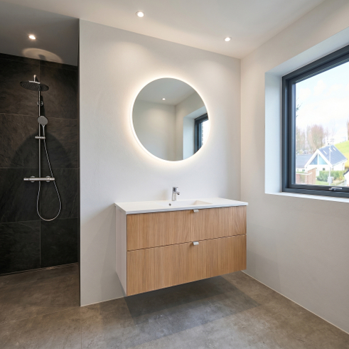 Kitchn Badsæt i Træ 122 cm fra Kitchn med Cleveland Nordisk Eg Front