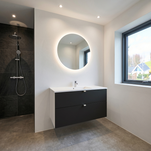Kitchn Badsæt i Sort 122 cm fra Kitchn med Phoenix Sort Front