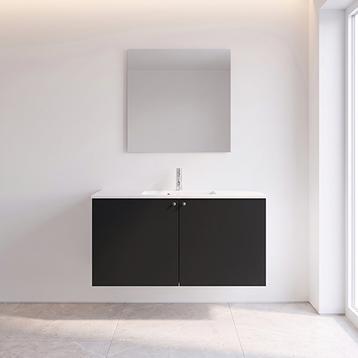 Phoenix mat sort 100 cm badsæt med 2 låger