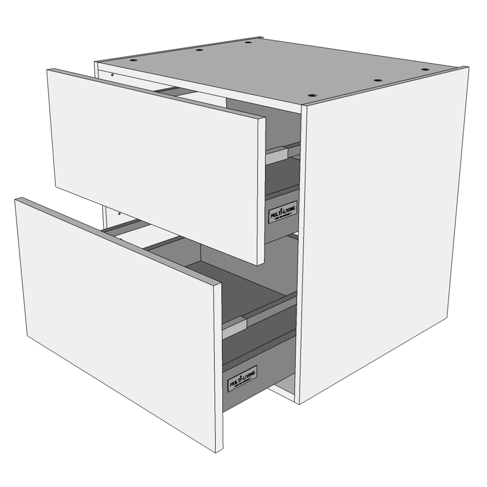 Multi-Living Skuffeskab H: 57,6 cm D: 51,0 cm - Fullt uttrekk/myklukking