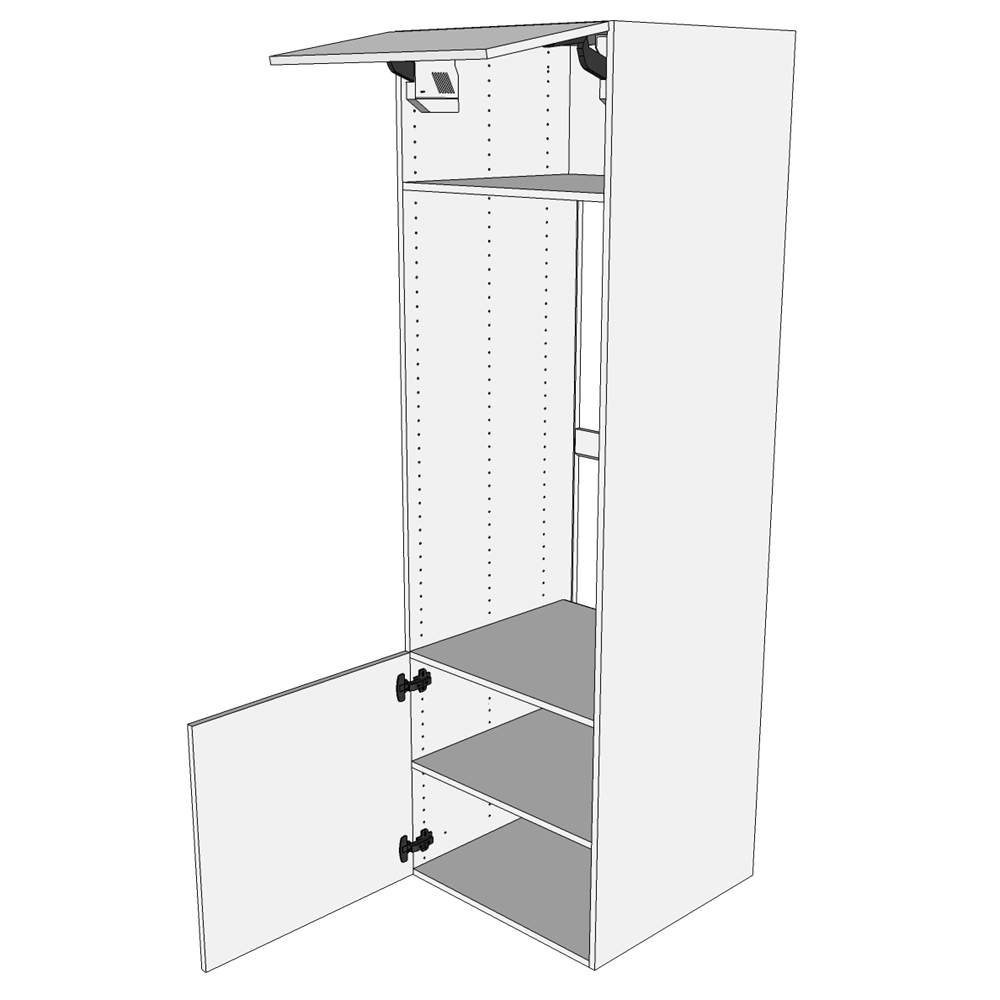 Multi-Living Køkken indbygningsskab i Wien til ovn H: 195,2 cm D: 60,0 cm - Toplåger & hyldeskab - Bredde: 60 cm