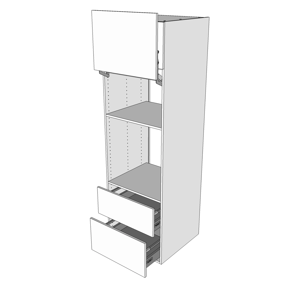 Multi-Living Indbygningsskab til ovn/skjult micro H: 195,2 cm D: 60,0 cm - Fuldudtræk/softluk