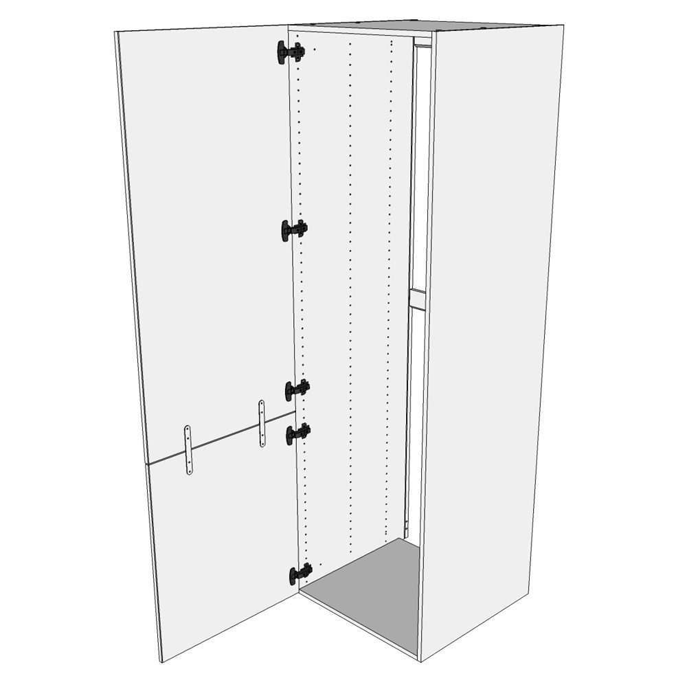 Kjøkken korpus i Wien for kjøleskap H: 195,2 cm D: 60,0 cm - 2 dører med skjøt - Bredde: 60 cm