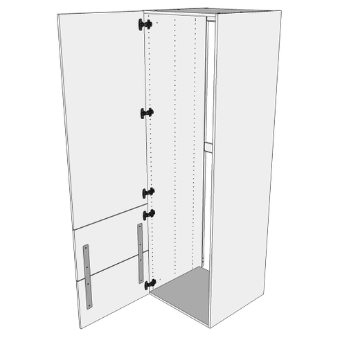 Multi-Living Køkken indbygningsskab i Wien til køl H: 195,2 cm D: 60,0 cm - 2-delt låge med skuffe look - Bredde: 60 cm