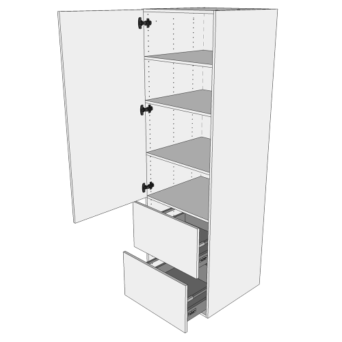Oppbevaringsskap for kjøkken i Wien H: korpus cm D: 60,0 cm - Full uttrekk/soft close - Bredde: 40 cm