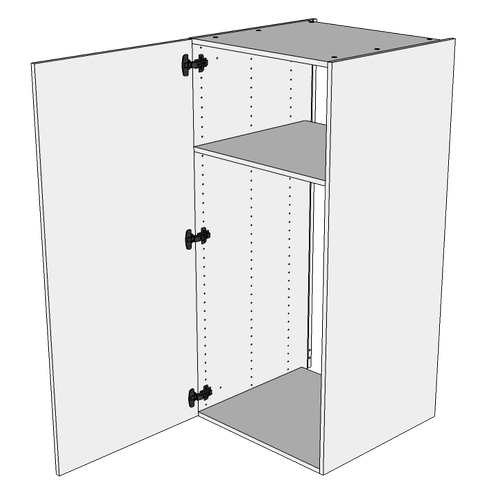 Multi-Living Køkken indbygningsskab i Wien til køl H: 131,2 cm D: 60,0 cm - 1 låge inklusiv 1 hylde - Bredde: 60 cm