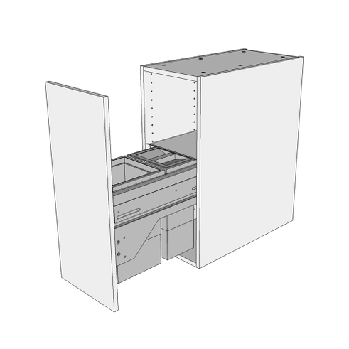 Multi-Living Køkken affaldsskab i Wien H: 70,4 cm D: 60,0 cm - Inklusiv affaldssystem med frontudtræk - Bredde: 30 cm