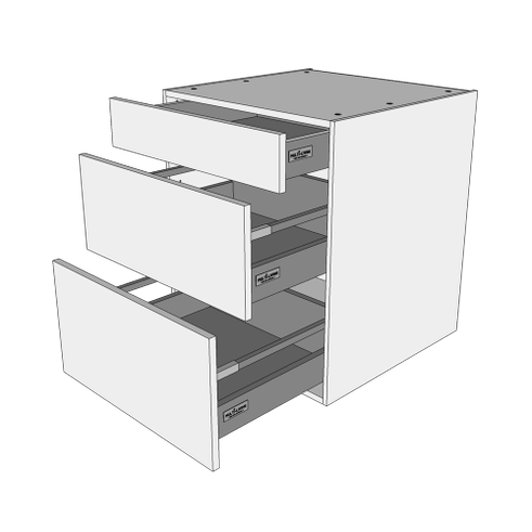 Multi-Living Køkken skuffeskab i Wien H: 70,4 cm D: 60,0 cm - 3 skuffer deludtræk/softluk - Bredde: 40 cm