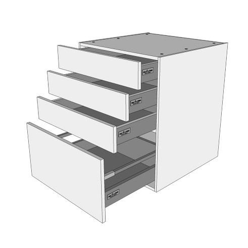 Multi-Living Køkken skuffeskab i Wien H: 70,4 cm D: 60,0 cm - 4 skuffer deludtræk/softluk - Bredde: 40 cm