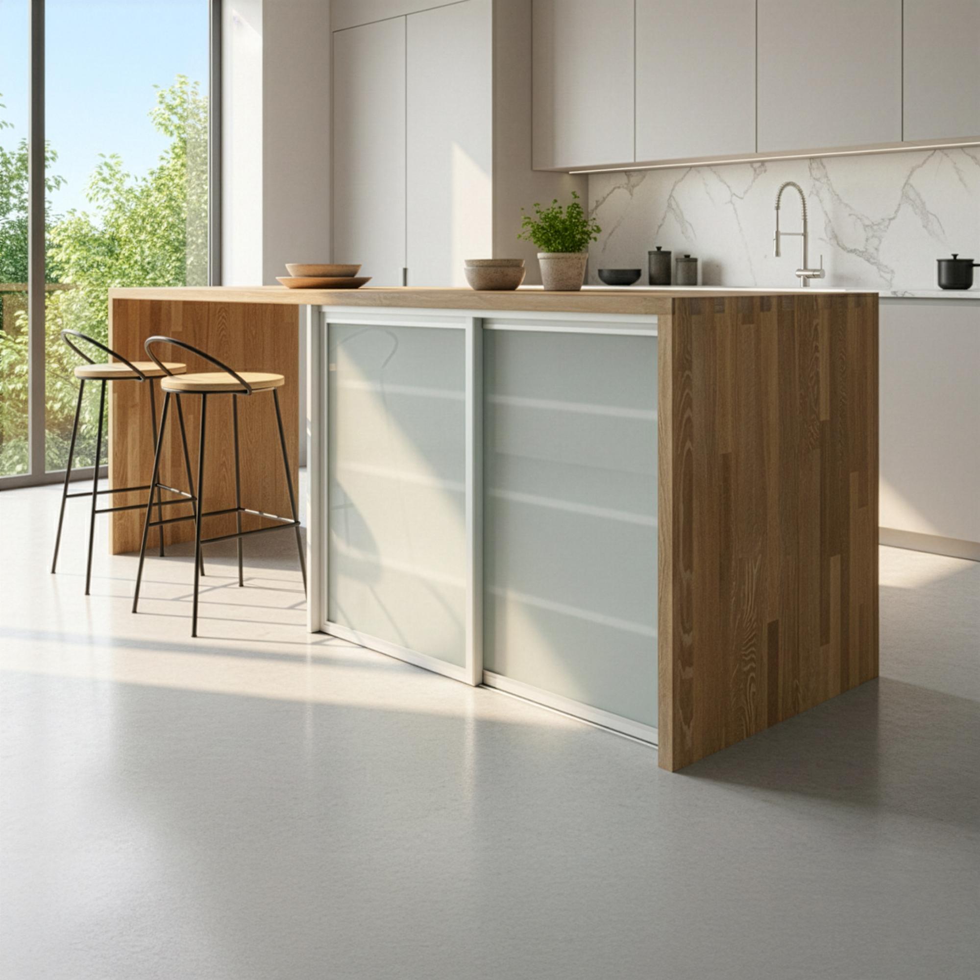 Mogensen Fashionline skyvedører på mål for garderober med 2 dører - Total bredde 100 til 130 cm.