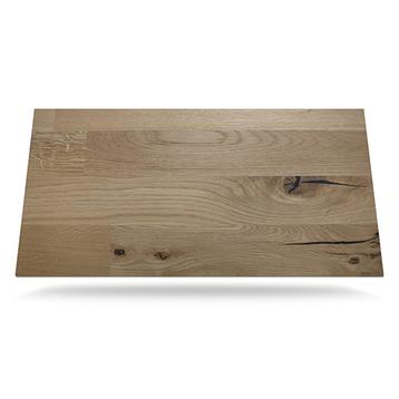 Eg Rustik - Natur kortstav - 80 mm Massiv træ bordplade på mål