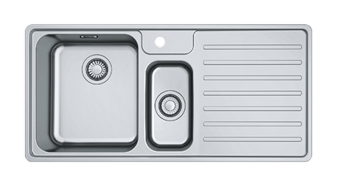 Franke nedfældet vask m/ 2 kummer og bakke, vask t/h - BCX 251